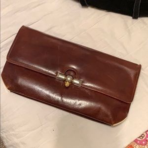 Vintage brown clutch